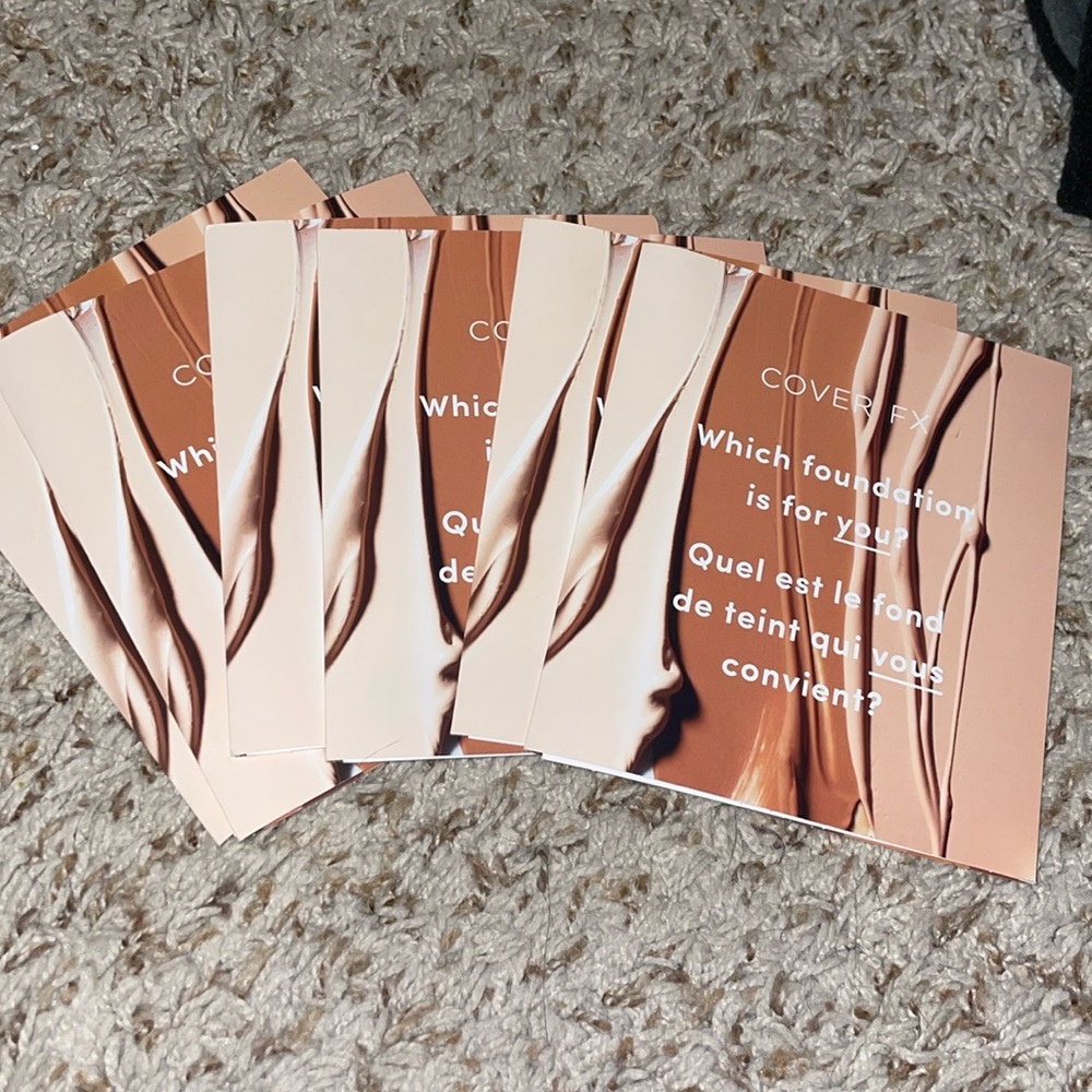 (6) NEW Cover FX sample cards